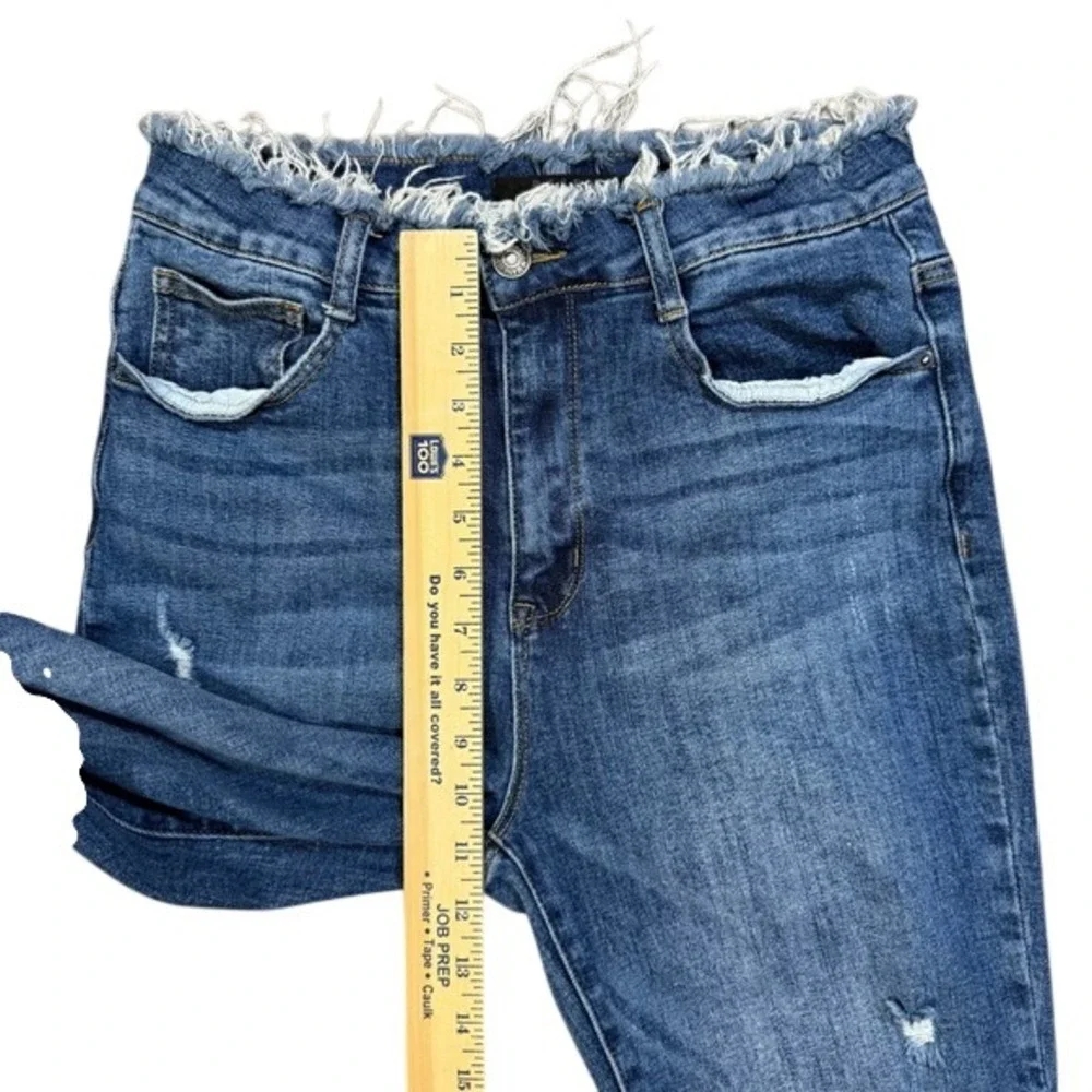 RISEN Los Angeles Women Jeans Bootcut Flare Distressed Frayed Hem Y2K Size‎ 29/9